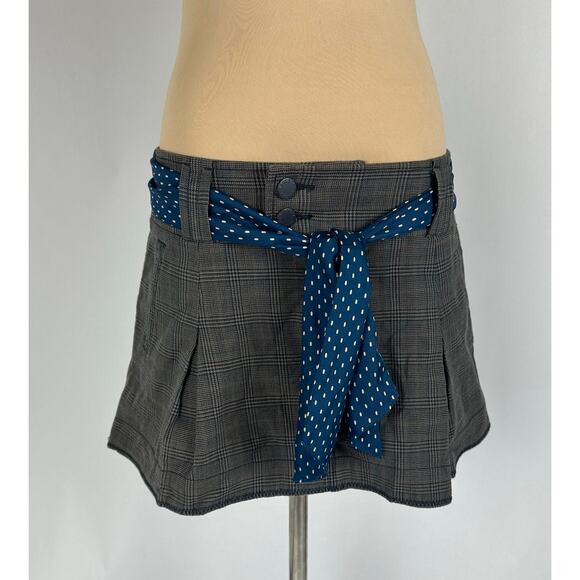 Vintage Y2K American Eagle Size 4 Small Micro Mini Skirt Plaid Academia 2000s - Picture 2 of 11